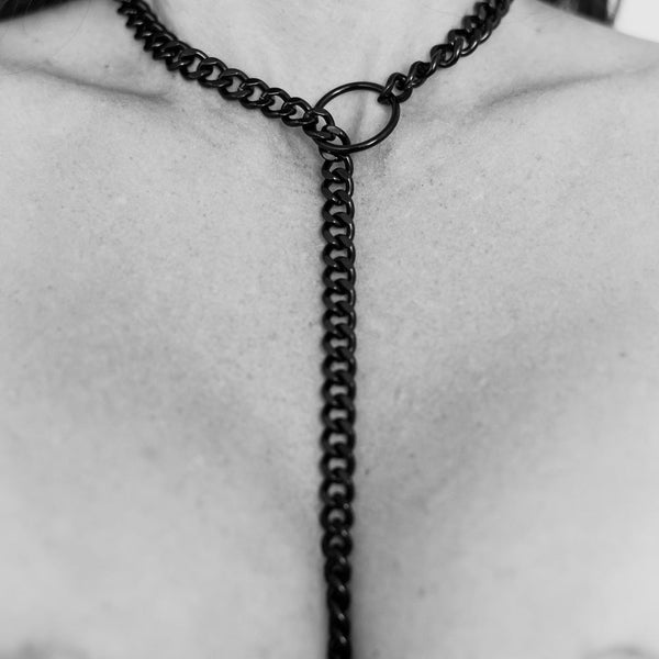 Dom sub Choker-Leash Necklace - Dom sub
