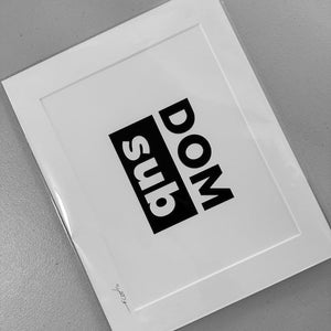 “Dom sub” photographic print - Dom sub